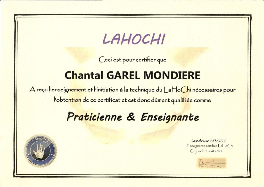 Certificat de LaHoChi